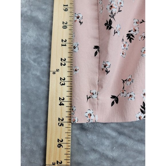 Lane Bryant Allie Floral Elastic Waist 22R Pink, side Pockets pants, pull on - Picture 2 of 7